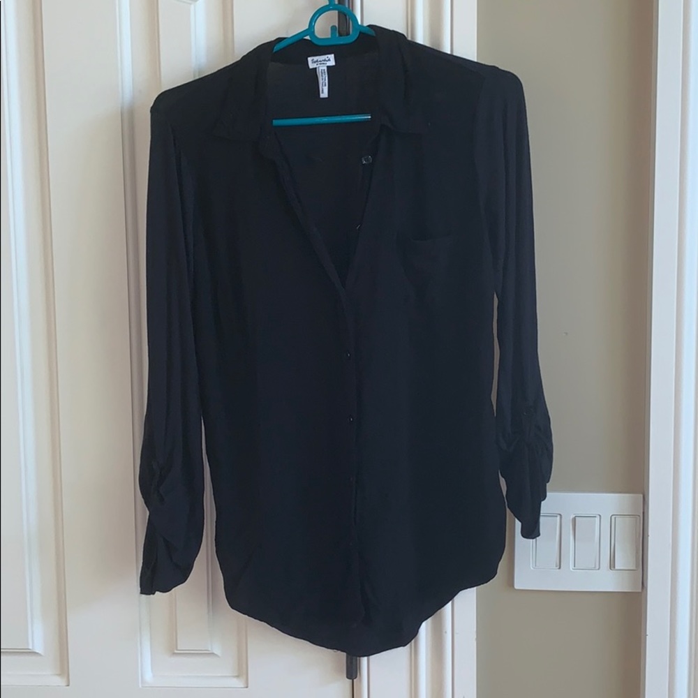 Splendid black “The New Famous” button up XS